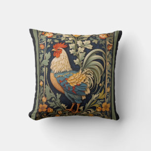 Schönes Vintages Rooster William Morris Inspiriert Kissen