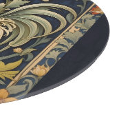 Schönes Vintages Rooster William Morris Inspiriert Schneidebrett (Ecke)