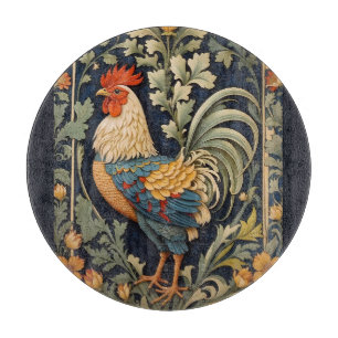 Schönes Vintages Rooster William Morris Inspiriert Schneidebrett