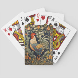 Schönes Vintages Rooster William Morris Inspiriert Spielkarten