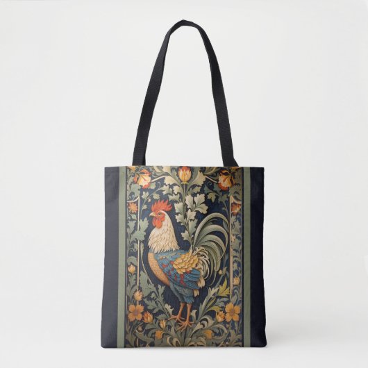 Schönes Vintages Rooster William Morris Inspiriert Tasche (Vorderseite)
