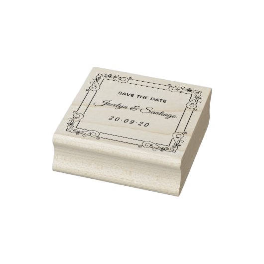 Schönes Vintages Save the Date Gummistempel (Stempel)