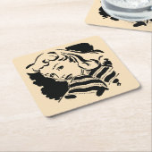 Schönes Vintages Untersetzer-Set für Frauen Rechteckiger Pappuntersetzer (angewinkelt)