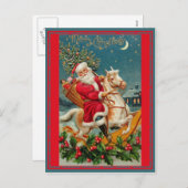 Schönes Vintages Weihnachtsklassische Retro Karte (Vorne/Hinten)