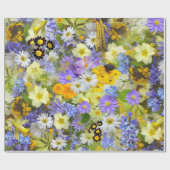 Schönes Vivid Blumendesign Geschenkpapier (Flach)