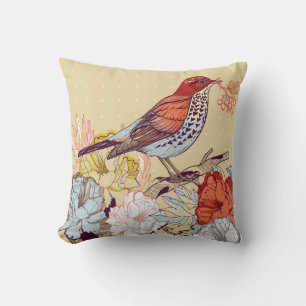 Schönes Vogelkissen Kissen