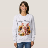 Schönes, von blühenden Sonnenblumen umgebenes Pigm Sweatshirt (Vorne ganz)