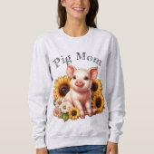 Schönes, von blühenden Sonnenblumen umgebenes Pigm Sweatshirt (Vorderseite)