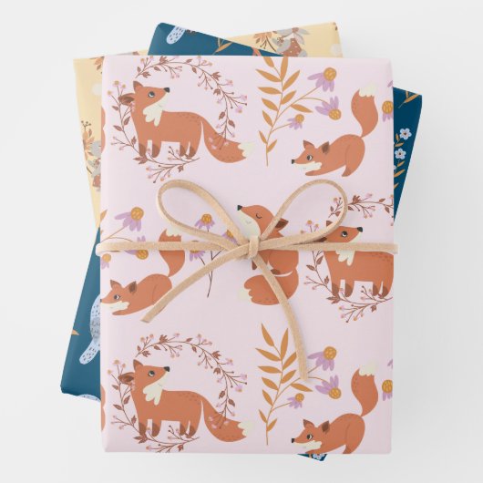 Schönes Waldtier Geschenkpapier Set (Beispiel)