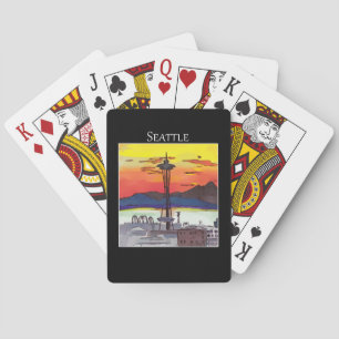 Schönes Wasser in Seattle Spielkarten