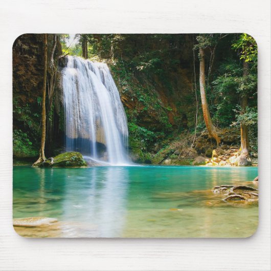Schönes Wasserfall-Mausrad Mousepad (Vorne)