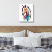Schönes Wasserfarben-Pferd auf Leinwand (Insitu (Schlafzimmer))