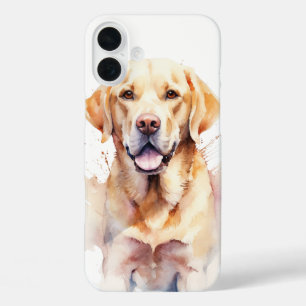 SCHÖNES WASSERFARBENGELBE LABRADOR RETRIEVHUND iPhone 16 PLUS HÜLLE