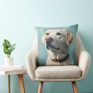 SCHÖNES WASSERFARBENGELBE LABRADOR RETRIEVHUND KISSEN