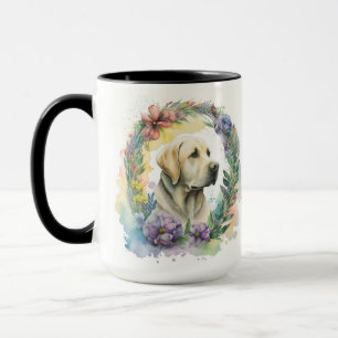 SCHÖNES WASSERFARBENGELBE LABRADOR RETRIEVHUND TASSE