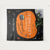 Schönes WasserfarbenHalloween Kids Foto Hintergrun Wandteppich (Vorderseite (Horizontal))