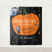 Schönes WasserfarbenHalloween Kids Foto Hintergrun Wandteppich (Vorderseite)