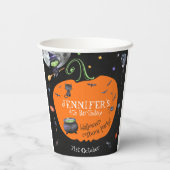 Schönes WasserfarbenHalloween Kids Kostüm Party Pappbecher (Rückseite)