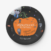 Schönes WasserfarbenHalloween Kids Kostüm Party Pappteller (Vorderseite)