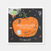 Schönes WasserfarbenHalloween Kids Kostüm Party Serviette (Vorderseite)