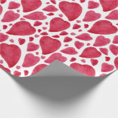 Schönes Wasserfarbenherz Geschenkpapier (Ecke)