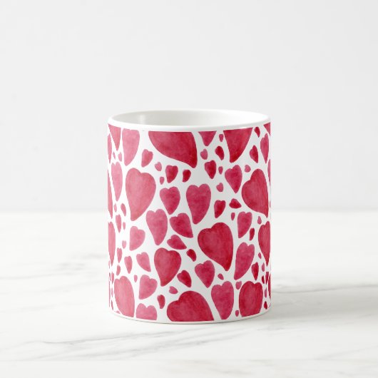 Schönes Wasserfarbenherz  Kaffeetasse (Mittel)