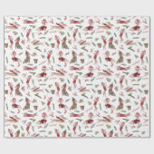 Schönes Wasserfarbenmuster der Weihnachtszeit-Dack Geschenkpapier (Flach)