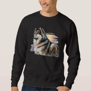 Schönes Wasserfarbenportrait eines Alaskan Malamut Sweatshirt