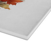 Schönes Watercolor Autumn Rooster Schneidebrett (Ecke)