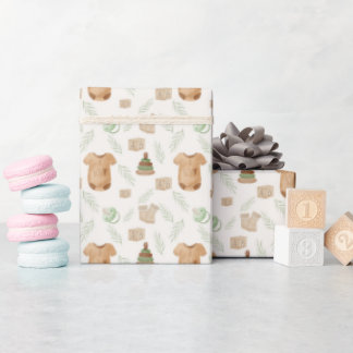 Schönes Watercolor Baby Duschpapier Geschenkpapier