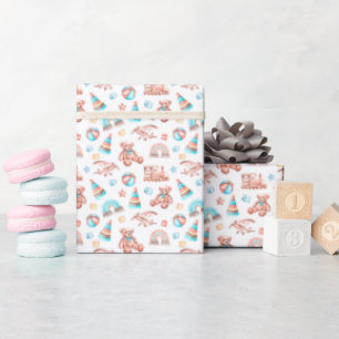 Schönes Watercolor Baby Duschpapier Geschenkpapier