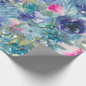 Schönes Watercolor Blume Wrapping Paper Geschenkpapier (Ecke)