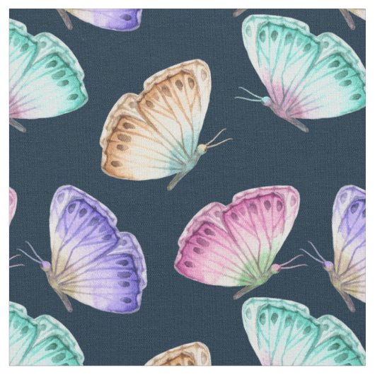 Schönes Watercolor Butterfly-Muster Stoff (Nahaufnahme)