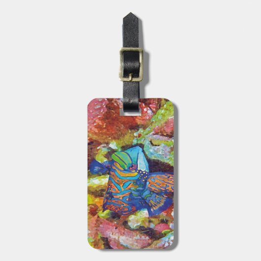 Schönes Watercolor-Design Gepäckanhänger (Vorderseite vertikal)