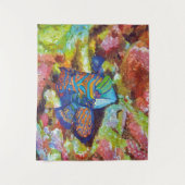 Schönes Watercolor-Design Wandteppich (Vorderseite)