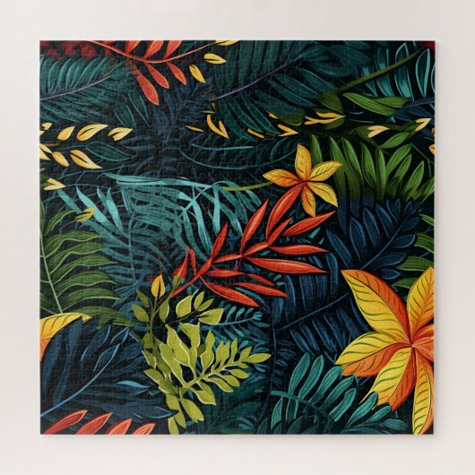 Schönes Watercolor Dschungelabenteuer Puzzle (Horizontal)