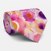 Schönes Watercolor Floral Muster Krawatte (Gerollt)