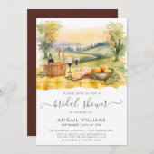 Schönes Watercolor Piazza della Riforma Brautparty Einladung (Vorne/Hinten)