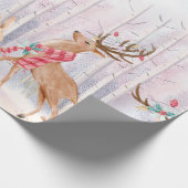 Schönes Watercolor Woodland/Tiermuster Geschenkpapier (Ecke)