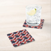 Schönes Wave American Flag Untersetzer Set (Vor Ort)