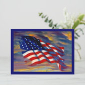 SCHÖNES WAVING FLAG PARTY INVITE ~ EZ2 CUSTOMIZE EINLADUNG (Stehend Vorderseite)