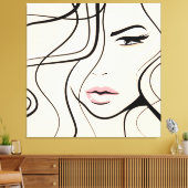 Schönes weibliches Gesicht Leinwanddruck (Insitu (Wohnzimmer))