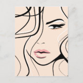 Schönes weibliches Gesicht Postkarte (Vorderseite)