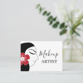 Schönes weibliches Makeup Visitenkarte (Stehend Vorderseite)