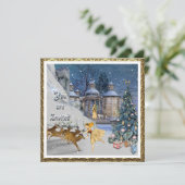 Schönes Weihnachts-Party für alle Einladung (Stehend Vorderseite)