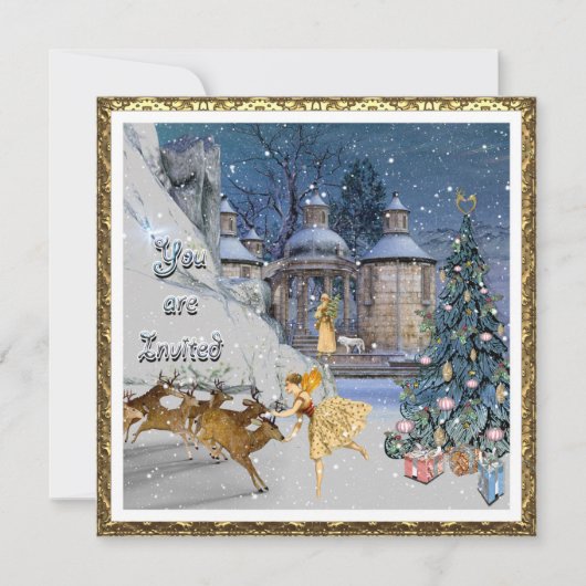 Schönes Weihnachts-Party für alle Einladung (Vorderseite)