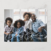 Schönes Weihnachts-Script-Foto-Design Postkarte (Vorderseite)