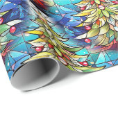 Schönes Weihnachtsbaummuster aus gestanztem Glas Geschenkpapier (Rolleneckpunkt)