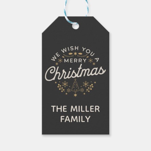 Schönes Weihnachtsdesign Geschenkanhänger (Vorderseite)