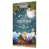 Schönes Weihnachtsdesign mit Schneefälle Klemmbrett (Links)